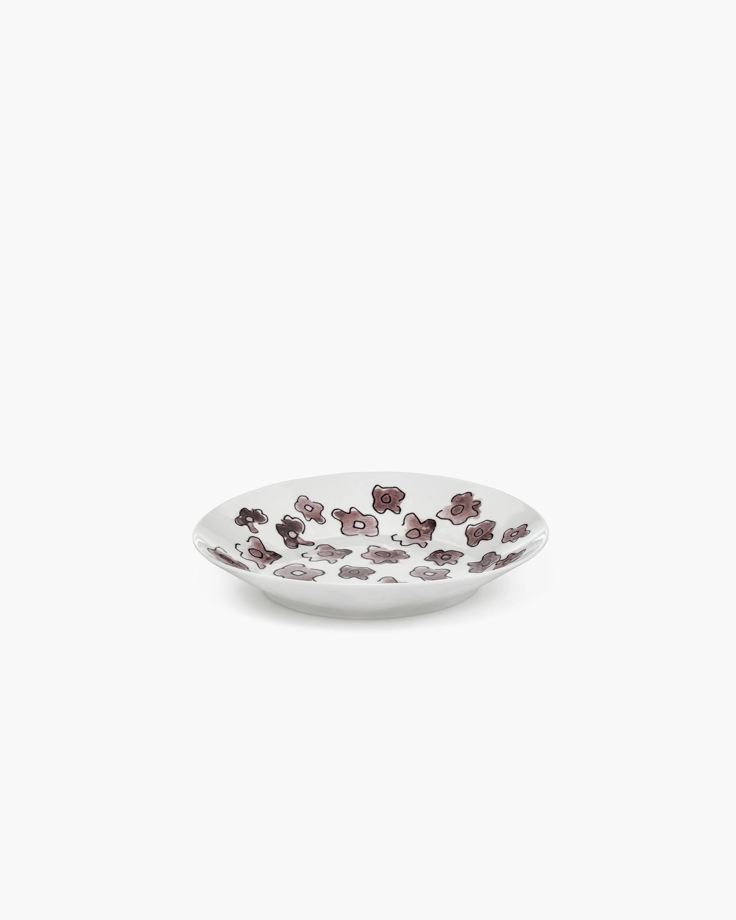 Deep plate M Dark purple Midnight Flowers - Set of 2