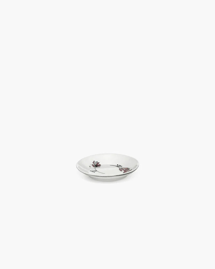 Deep plate XS Pink flower Midnight Flowers - Set of 2