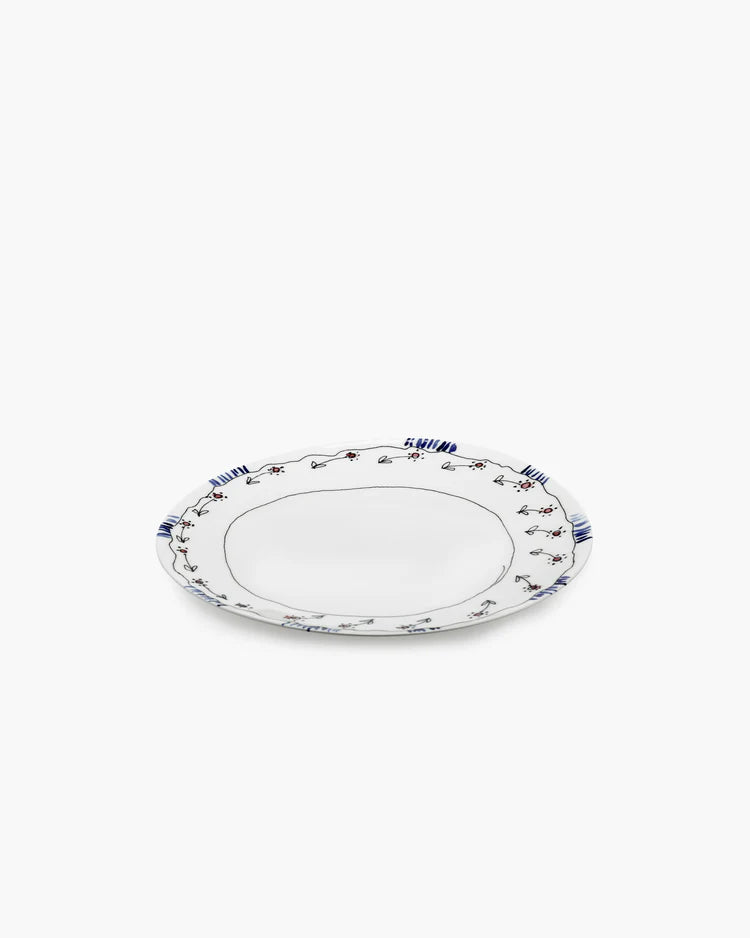 Dinner plate Anemone milk Midnight Flowers - Set of 2