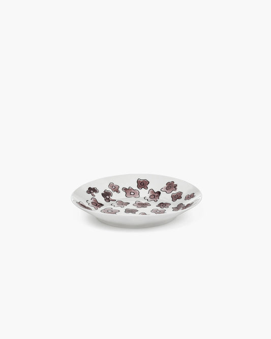 Deep plate M Dark purple Midnight Flowers - Set of 2