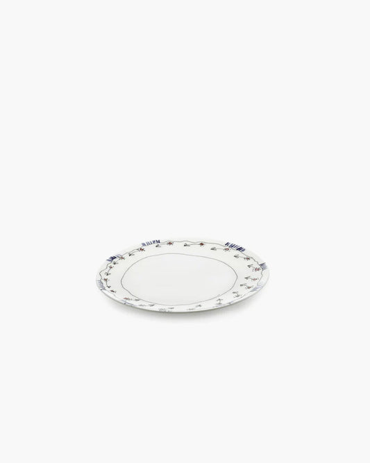 Breakfast plate Anemone milk Midnight Flowers - Set of 2