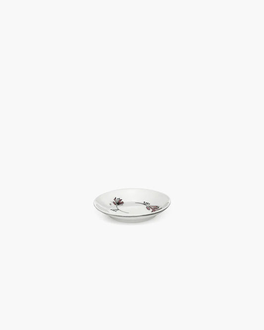 Deep plate XS Pink flower Midnight Flowers - Set of 2