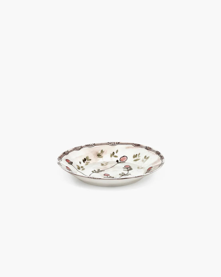 Deep plate M Blueberry nude Midnight Flowers - Set of 2