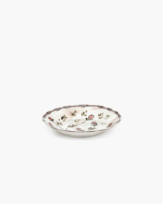 Deep plate M Blueberry nude Midnight Flowers - Set of 2