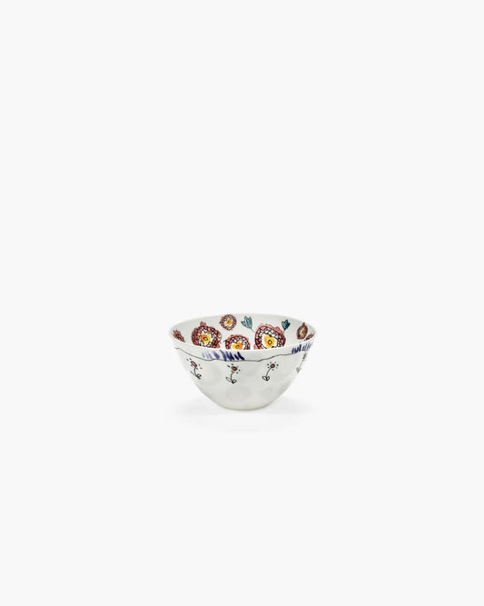 Bowl S Anemone milk Midnight Flowers - Set of 2