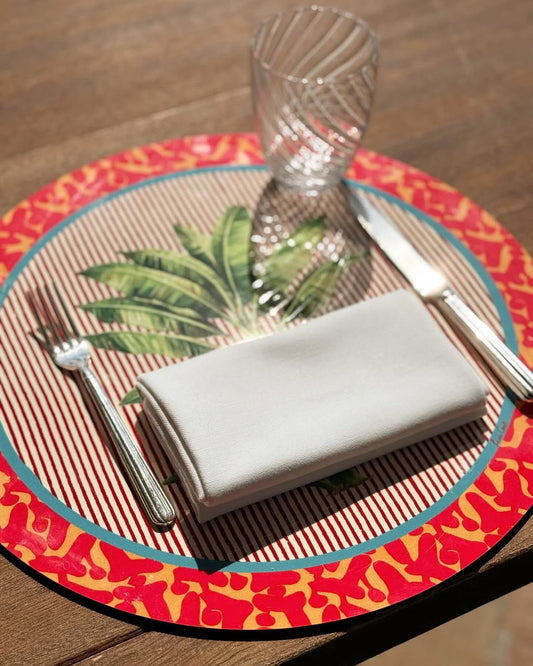 Lisa Corti Placemat Orange Pink