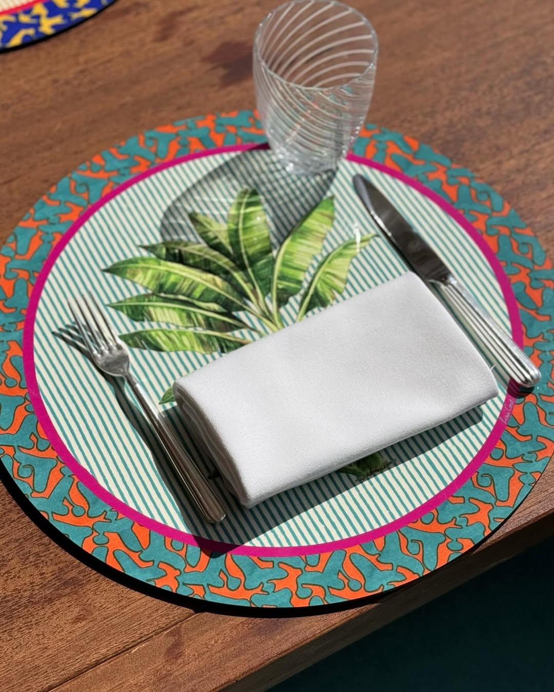 Lisa Corti Placemat Green Orange