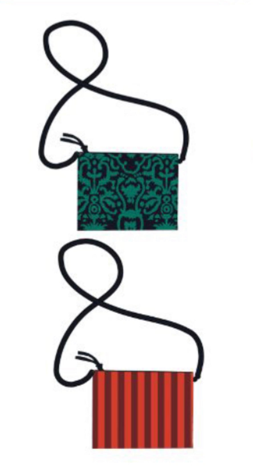 Pochette Canvas Damask