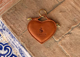 Leather Keychain Heart Treville Positano